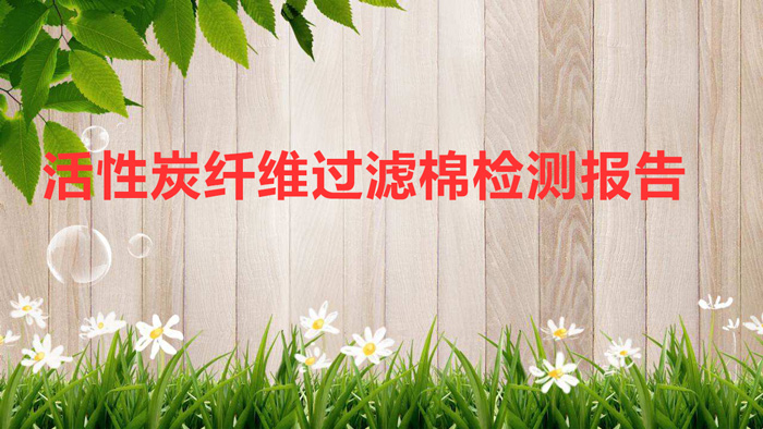 活性炭纖維過濾棉檢測報(bào)告
